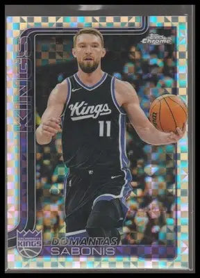 2025-26 Topps Chrome #229 Domantas Sabonis X-Fractor Kings