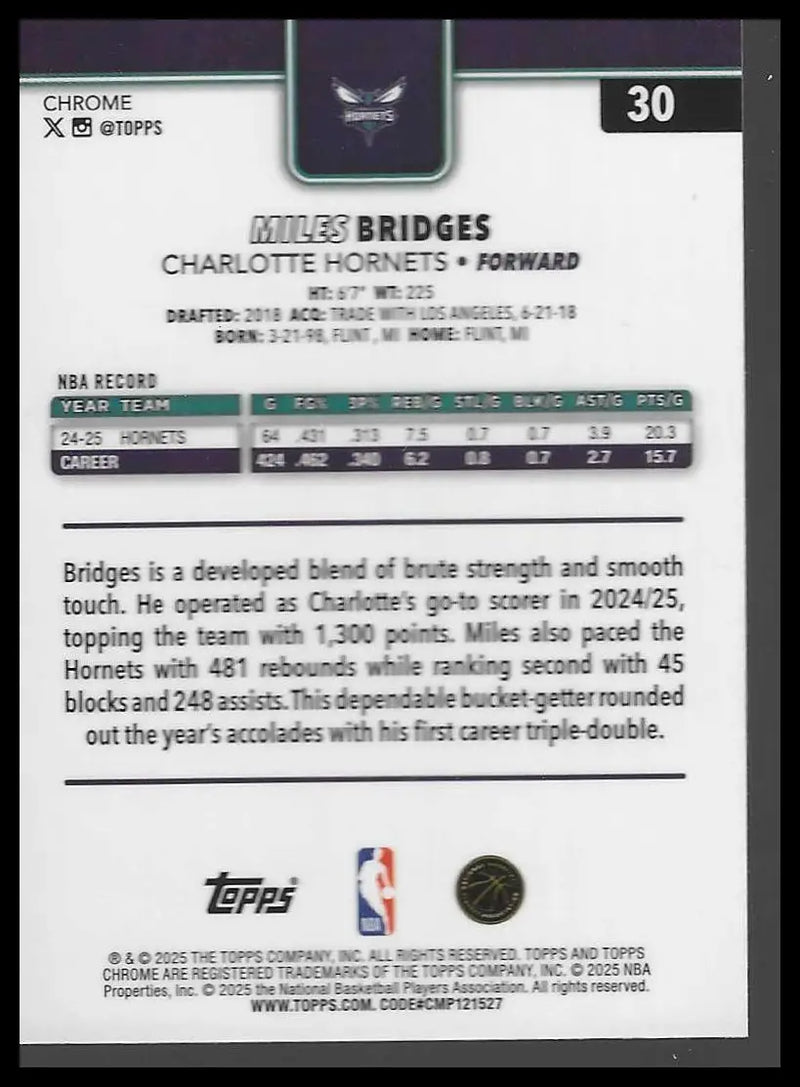 2025-26 Topps Chrome #28 Naji Marshall - Basketball Card Single