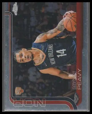 2025-26 Topps Chrome #291 Micah Peavy Pelicans Rookie