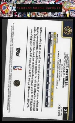 2025-26 Topps Chrome #31 Michael Porter Jr.