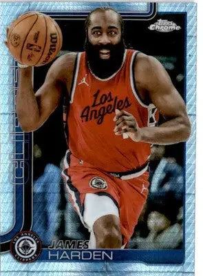 2025-26 Topps Chrome #54 James Harden Prism Refractor - Basketball Card Single