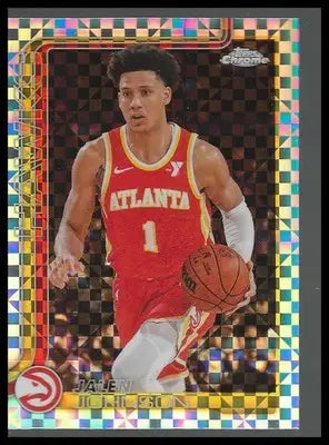 2025-26 Topps Chrome #56 Jalen Johnson X-Fractor Atlanta Hawks