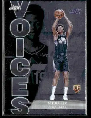 2025-26 Topps Chrome Ace Bailey #VS-10 Voices RC Utah Jazz - Basketball Card Single