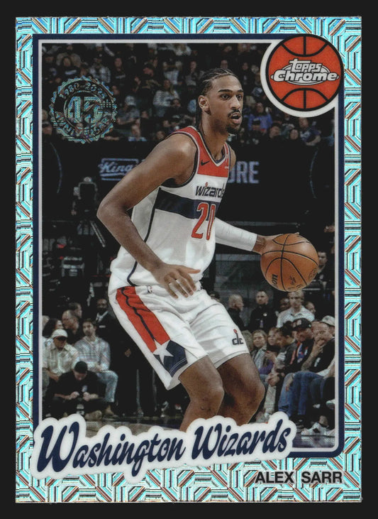 2025-26 Topps Chrome Alex Sarr #TC-AR Wizards - Basketball Card Single