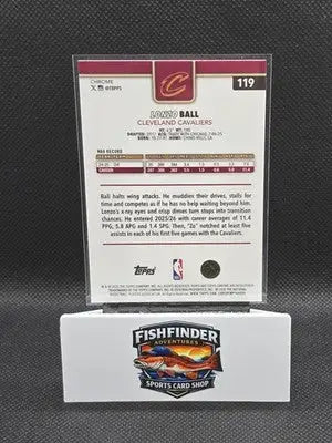 2025-26 Topps Chrome Basketball Lonzo Ball #119 Cavaliers RayWave Refractor - Basketball Card Single