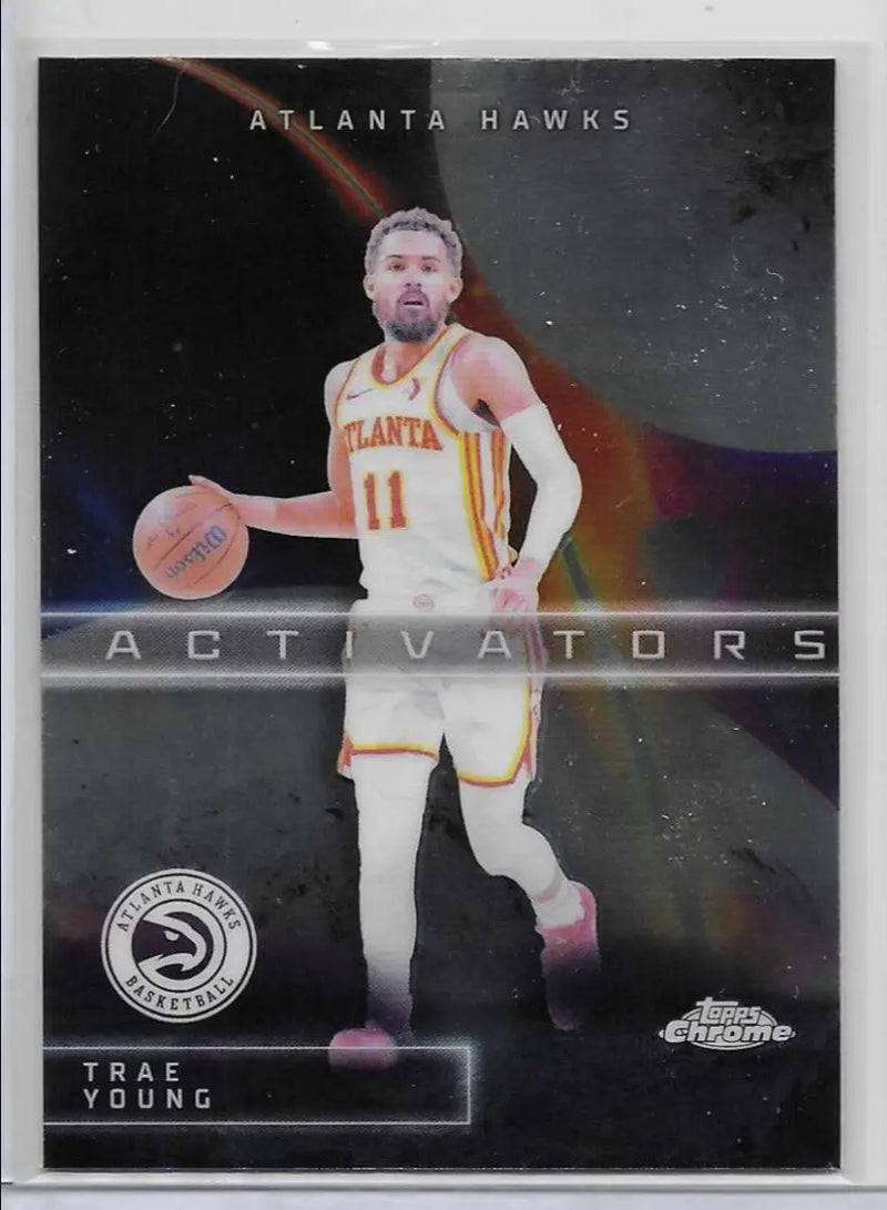 2025-26 Topps Chrome Basketball- Trae Young Activators Refractor Insert- #AC-5 - Basketball Card Single