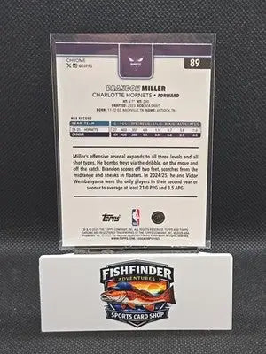 2025-26 Topps Chrome - Brandon Miller #89 Red White & Blue Refractor - Basketball Card Single