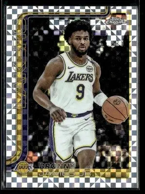 2025-26 Topps Chrome Bronny James Jr. #182 X-Fractors Los Angeles Lakers - Basketball Card Single