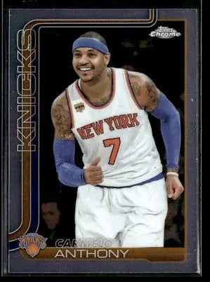 2025-26 Topps Chrome Carmelo Anthony #248 Base New York Knicks - Basketball Card Single
