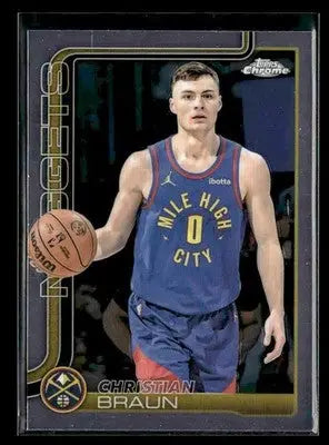 2025-26 Topps Chrome Christian Braun #82 Denver Nuggets - Basketball Card Single