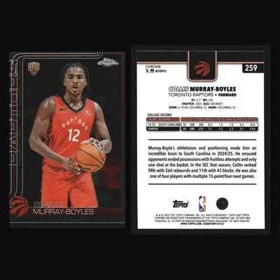 2025-26 Topps Chrome Collin Murray-Boyles #259 RC Toronto Raptors - Basketball Card Single
