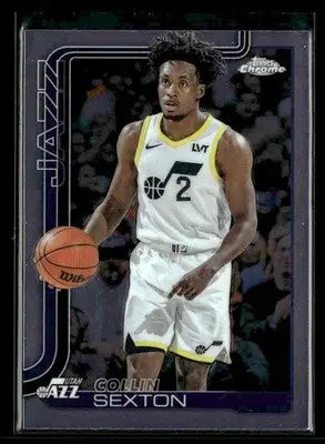 2025-26 Topps Chrome Collin Sexton #210 Base Utah Jazz - Basketball Card Single