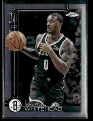 2025-26 Topps Chrome Dariq Whitehead #91 Brooklyn Nets - Basketball Card Single