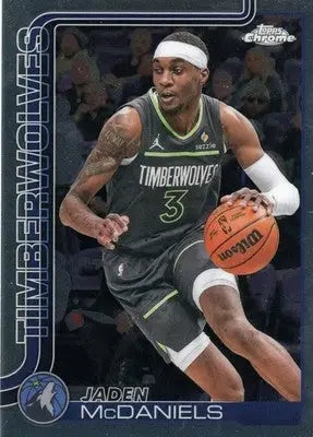 2025-26 Topps Chrome Jaden McDaniels #176 Minnesota Timberwolves
