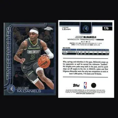 2025-26 Topps Chrome Jaden McDaniels #176 Minnesota Timberwolves