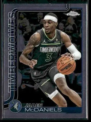 2025-26 Topps Chrome Jaden McDaniels #176 Minnesota Timberwolves - Basketball Card Single