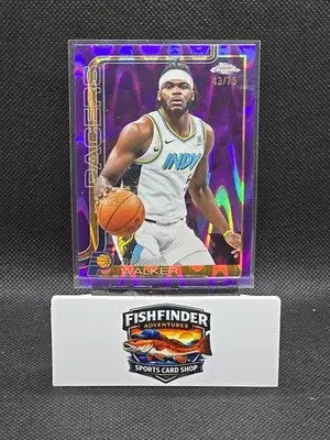 2025-26 Topps Chrome - Jarace Walker #53 Purple Raywave Refractor /75 - Basketball Card Single