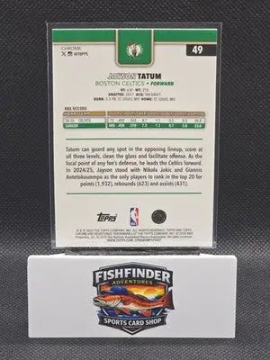 2025-26 Topps Chrome - Jayson Tatum #49 X-Fractor - Basketball Card Single
