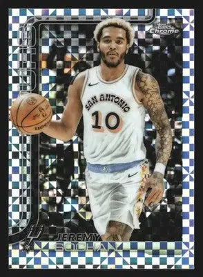 2025-26 Topps Chrome Jeremy Sochan #239 X-Fractor San Antonio Spurs - Basketball Card Single