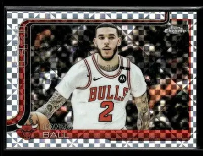 2025-26 Topps Chrome Lonzo Ball #38 X-Fractor Chicago Bulls - Basketball Card Single