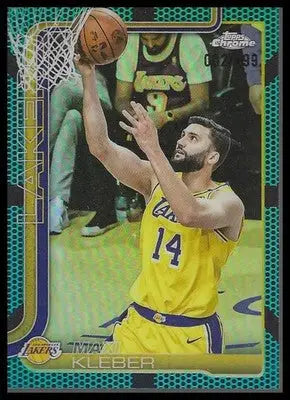 2025‑26 Topps Chrome Maxi Kleber #157 Basketball Aqua Refractor /199 Lakers