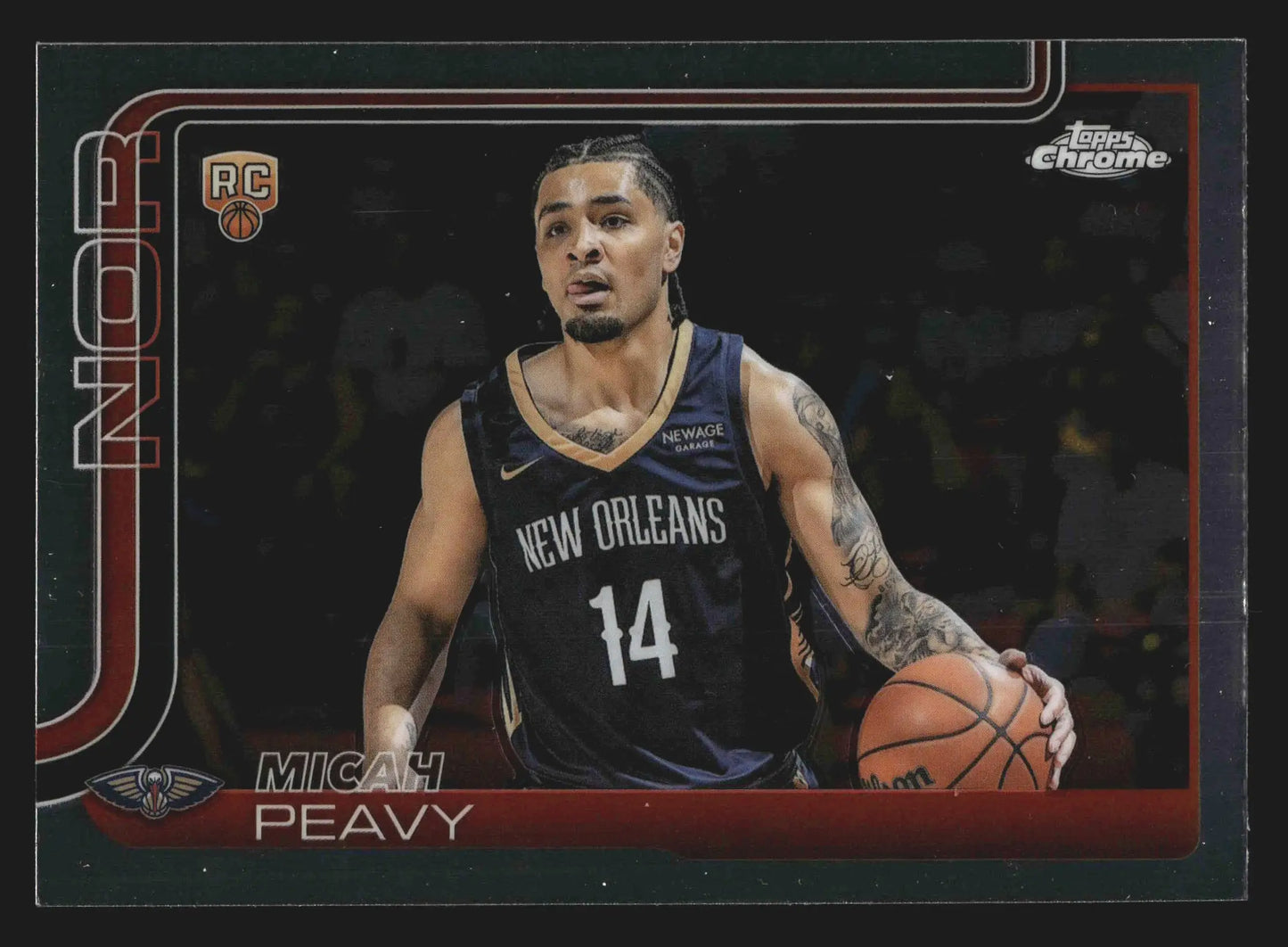2025-26 Topps Chrome Micah Peavy #291 RC New Orleans Pelicans Rookie