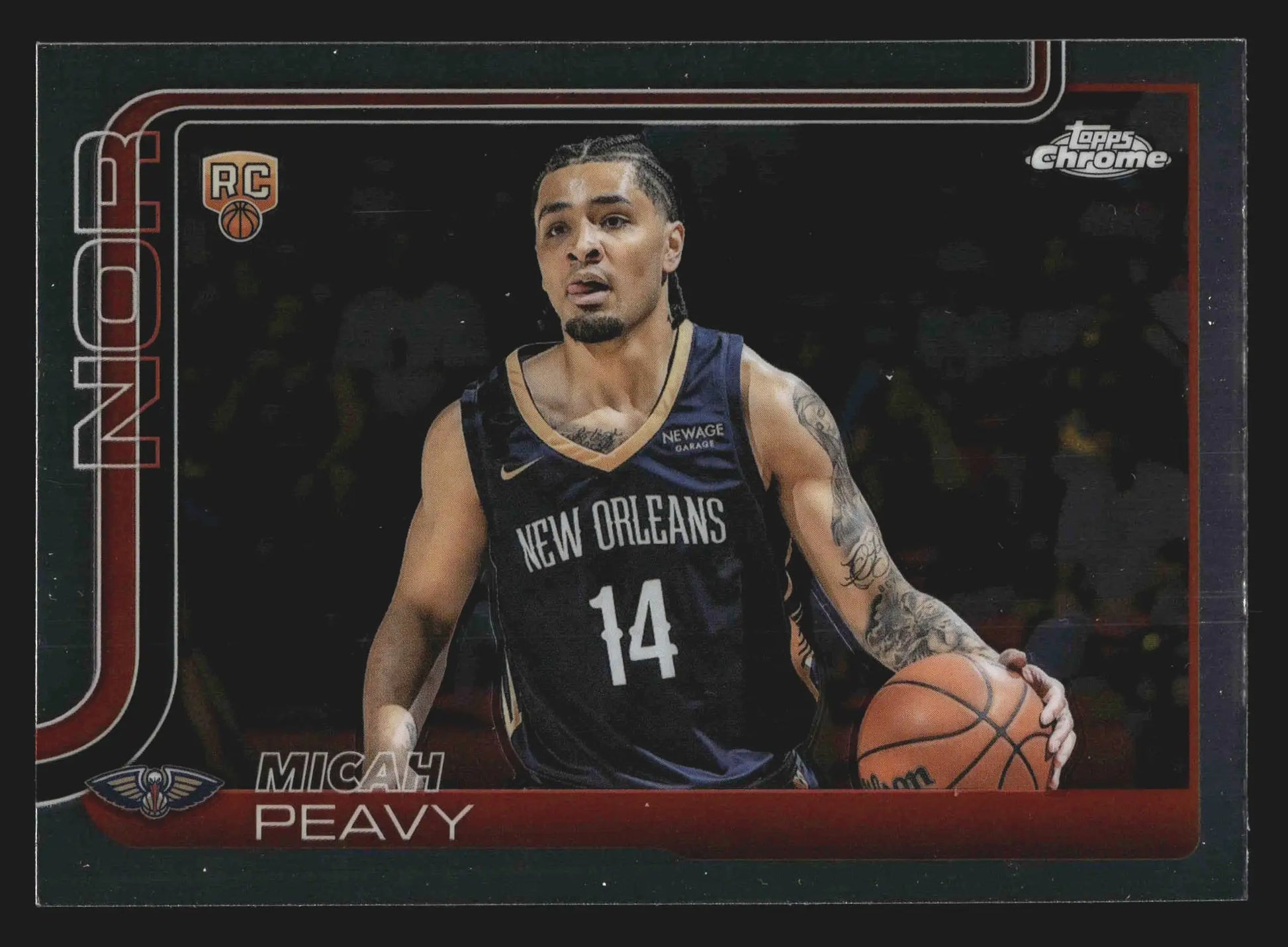 2025-26 Topps Chrome Micah Peavy #291 RC New Orleans Pelicans Rookie