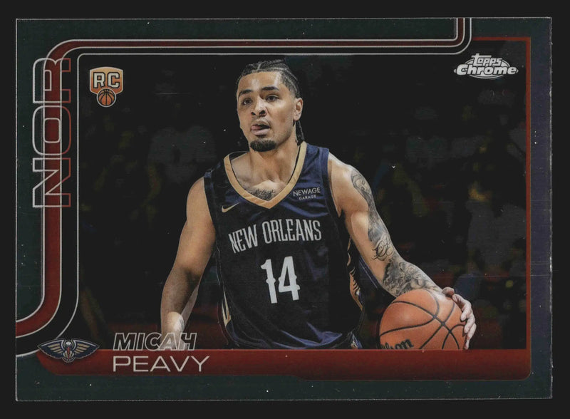 2025-26 Topps Chrome Micah Peavy #291 RC New Orleans Pelicans Rookie