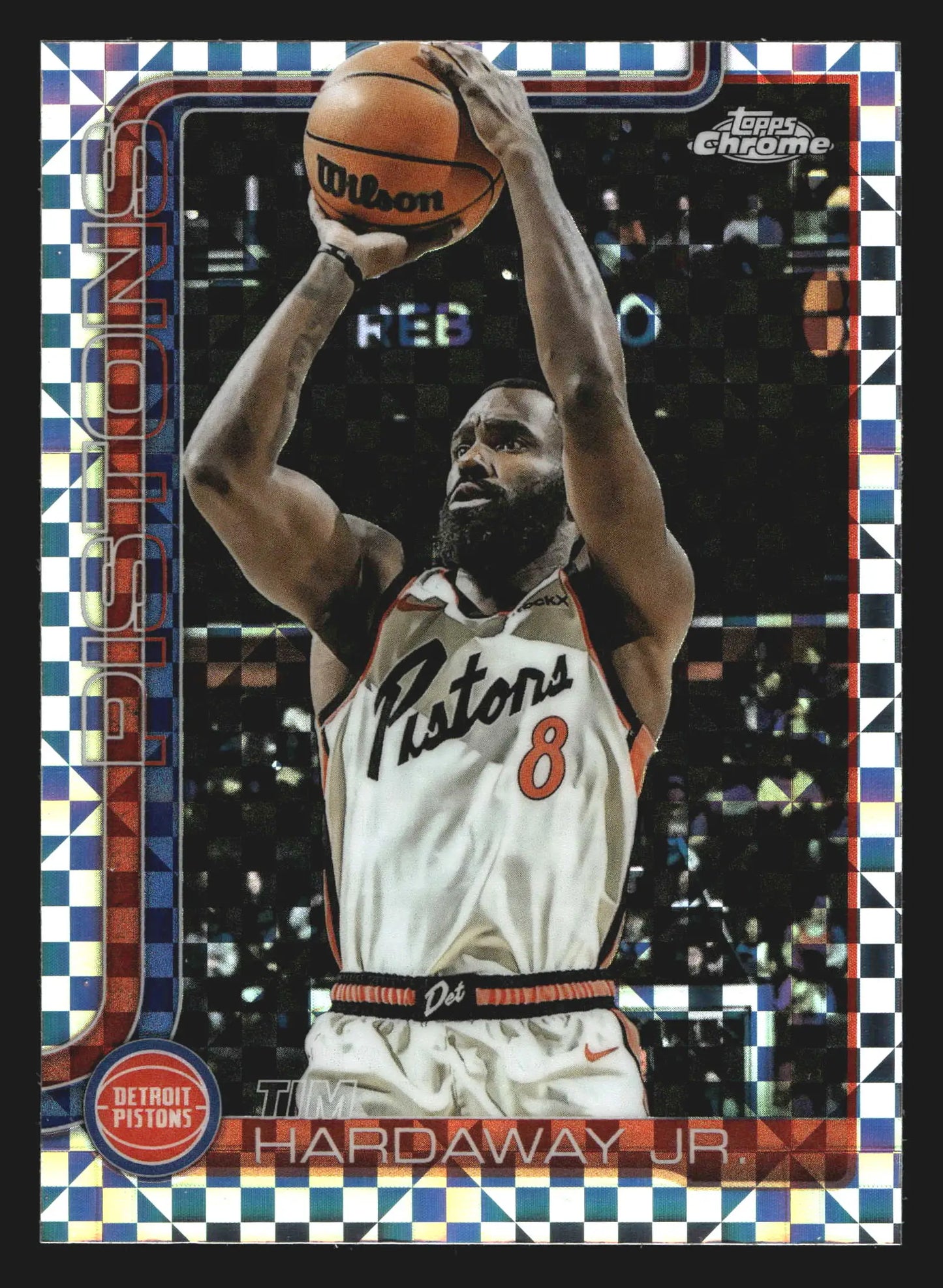 2025-26 Topps Chrome Tim Hardaway Jr #7 X-Fractor Detroit Pistons