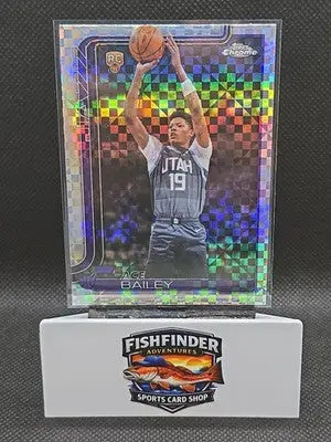 2025-26 Topps Chrome Update- Ace Bailey #155 X-Fractor (RC) - Basketball Card Single