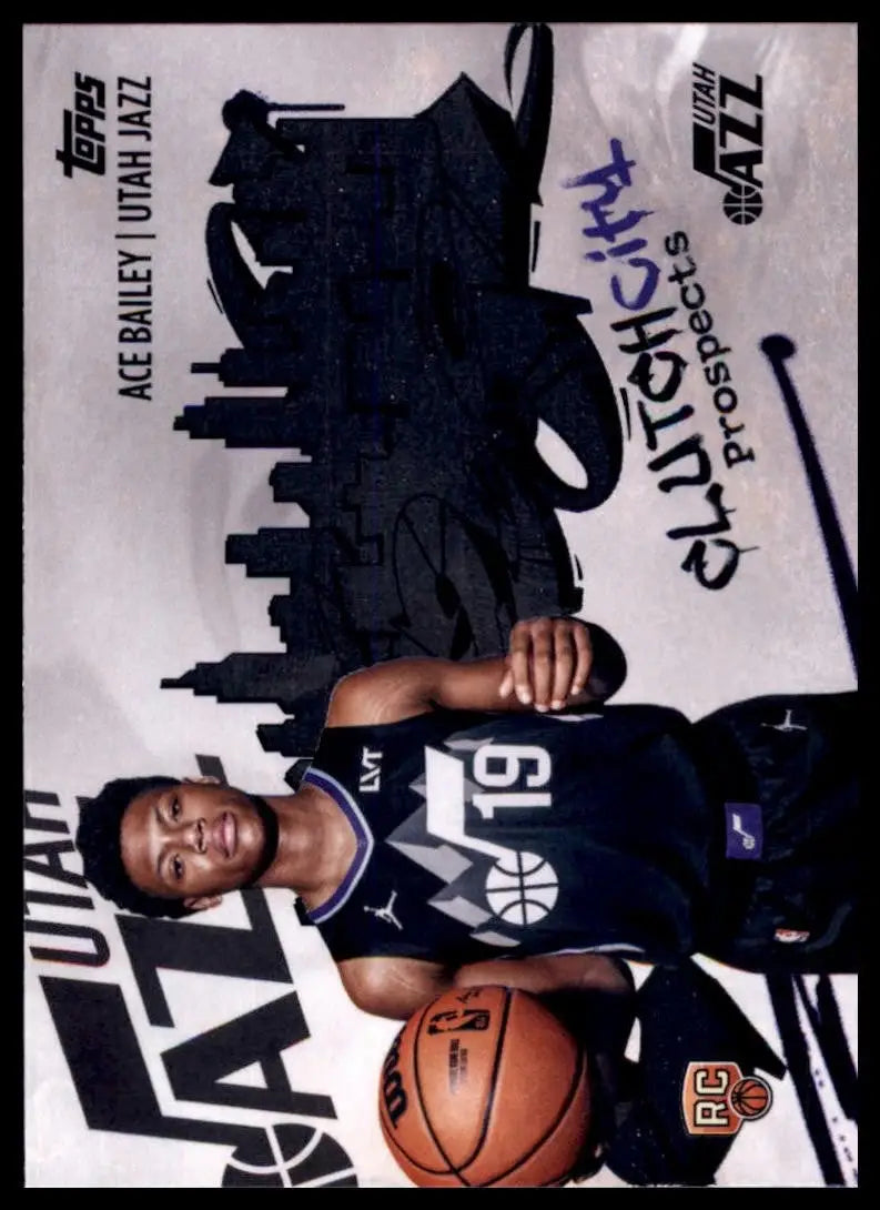 2025-26 Topps Clutch City Prospects Ace Bailey Rookie #CC-5 Utah Jazz Basketball - Basketball Card Single