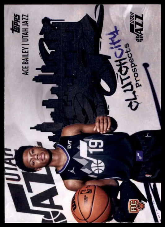 2025-26 Topps Clutch City Prospects Ace Bailey Rookie #CC-5 Utah Jazz Basketball