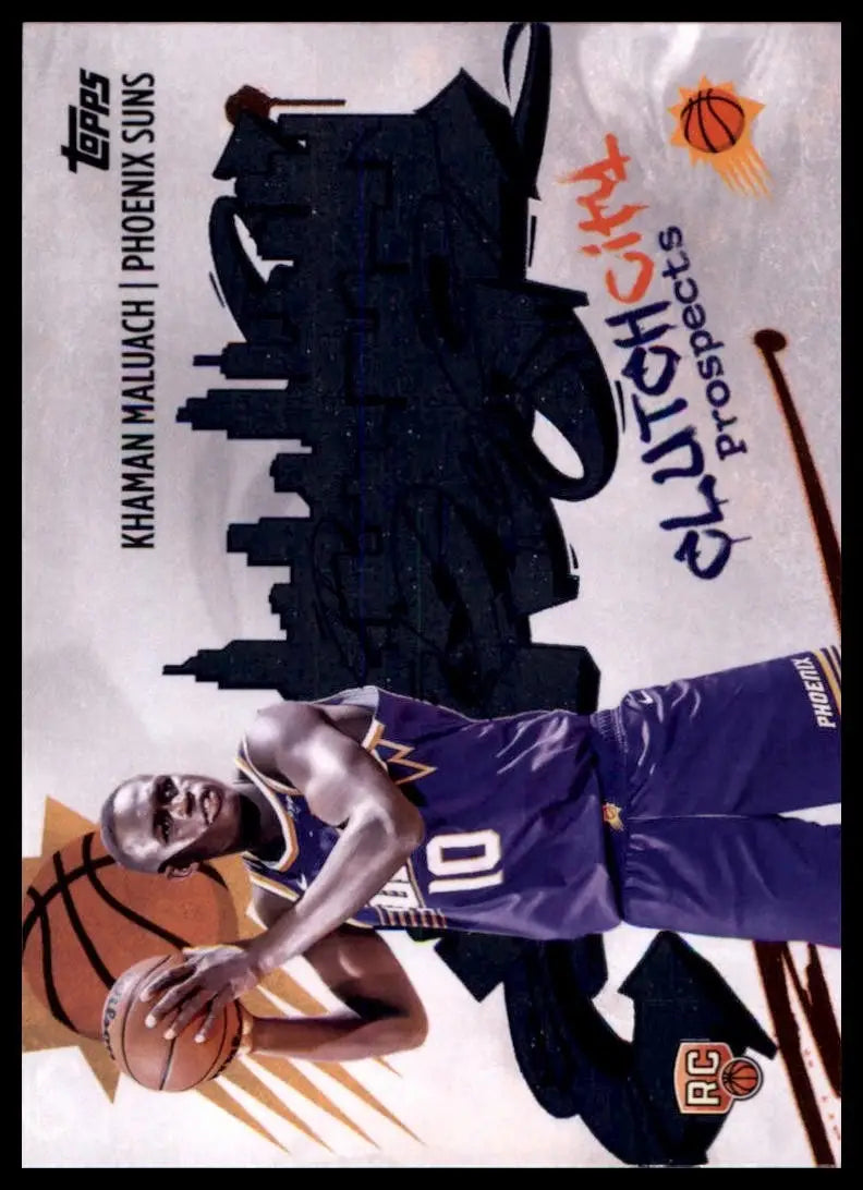 2025-26 Topps Clutch City Prospects Khaman Maluach Rookie #CC-10 Phoenix Suns - Basketball Card Single