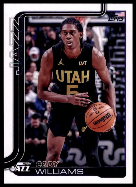 2025-26 Topps Cody Williams #130 Utah Jazz Basketball Card NBA Sports