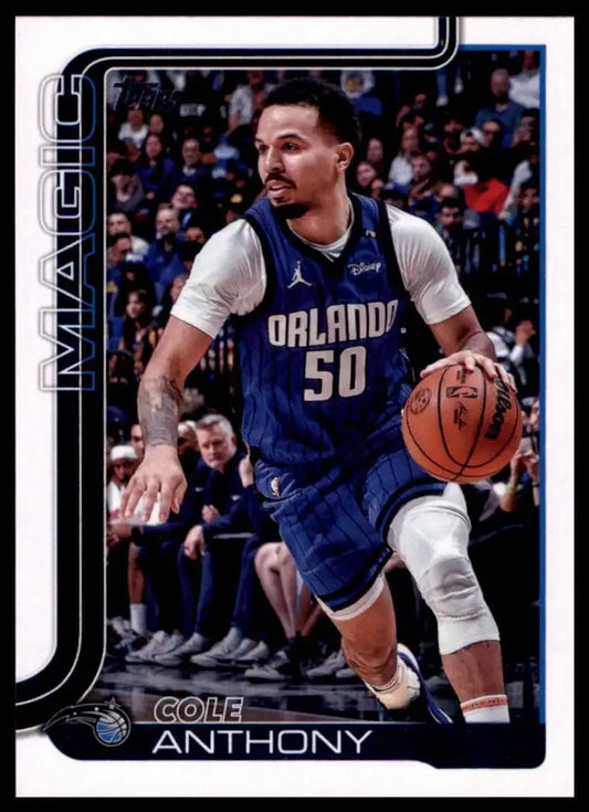 2025-26 Topps Cole Anthony #91 Orlando Magic Basketball Card NBA Sports