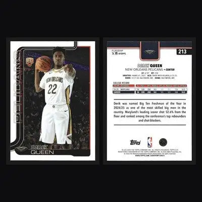 2025-26 Topps Derik Queen #213 RC New Orleans Pelicans Rookie - Basketball Card Single