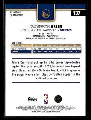 2025-26 Topps Draymond Green #137 Golden State Warriors