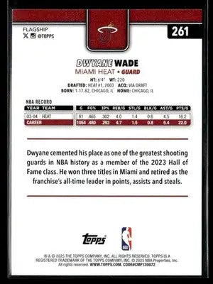 2025-26 Topps Dwyane Wade #261 Base Miami Heat