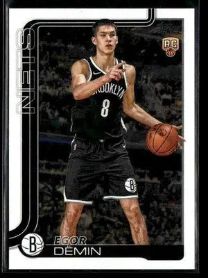 2025-26 Topps Egor Dëmin #208 Base RC Brooklyn Nets - Basketball Card Single