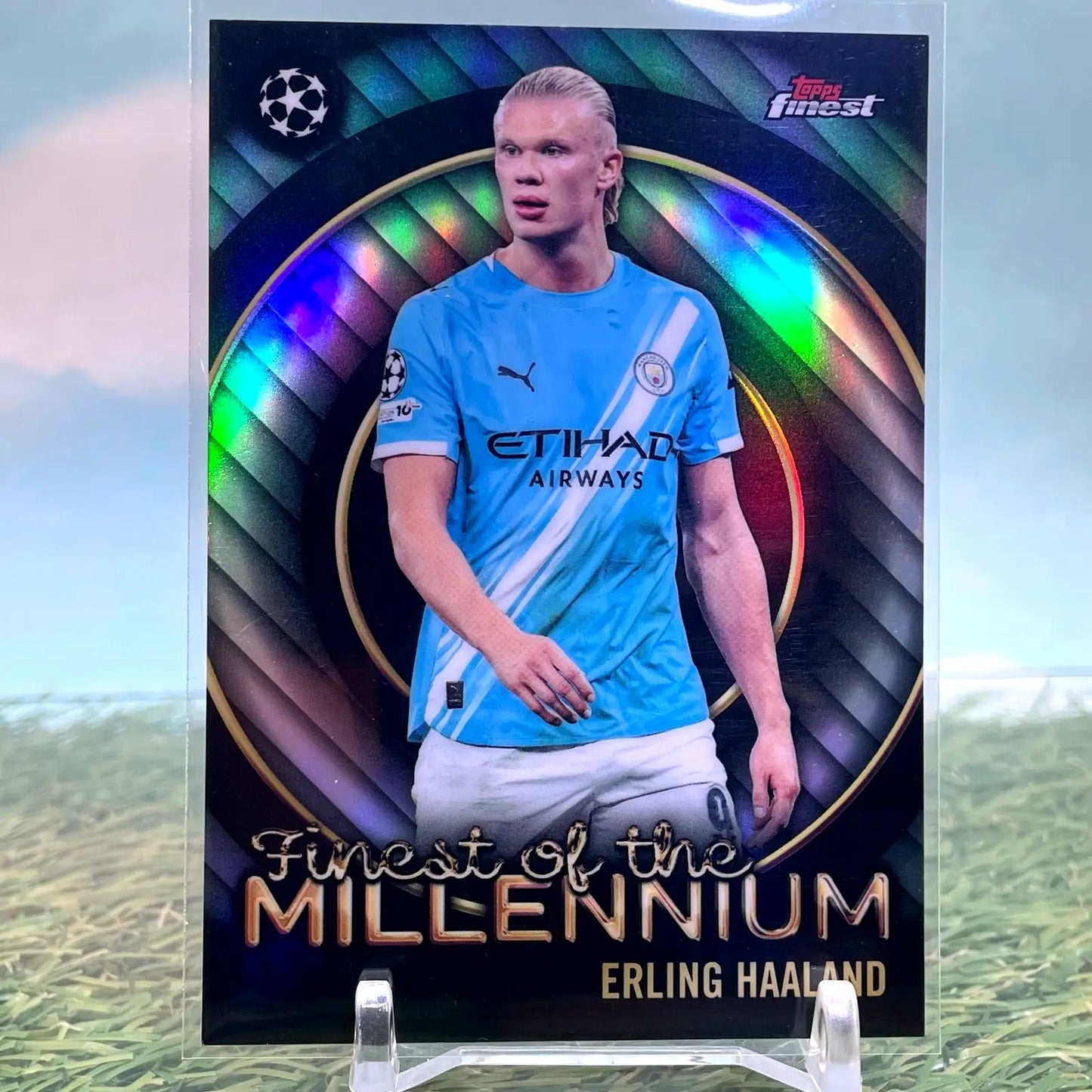 2025-26 Topps Finest OF THE MILLENNIUM UEFA Club Competitions Erling Haaland - Soccer Card Single