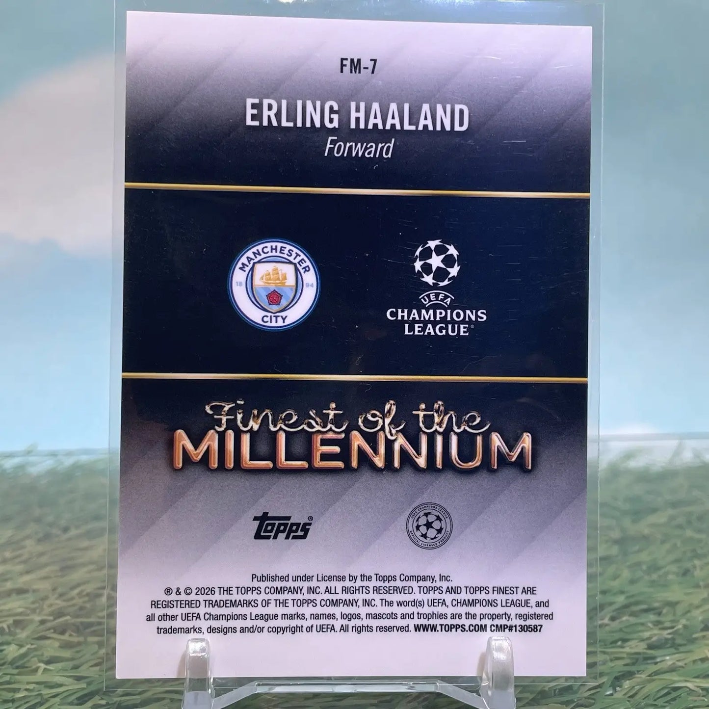 2025-26 Topps Finest OF THE MILLENNIUM UEFA Club Competitions Erling Haaland - Soccer Card Single