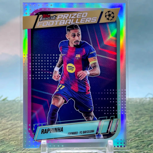 2025-26 Topps Finest Raphinha Prized Footballers #PF-16 Barcelona - Soccer Card Single