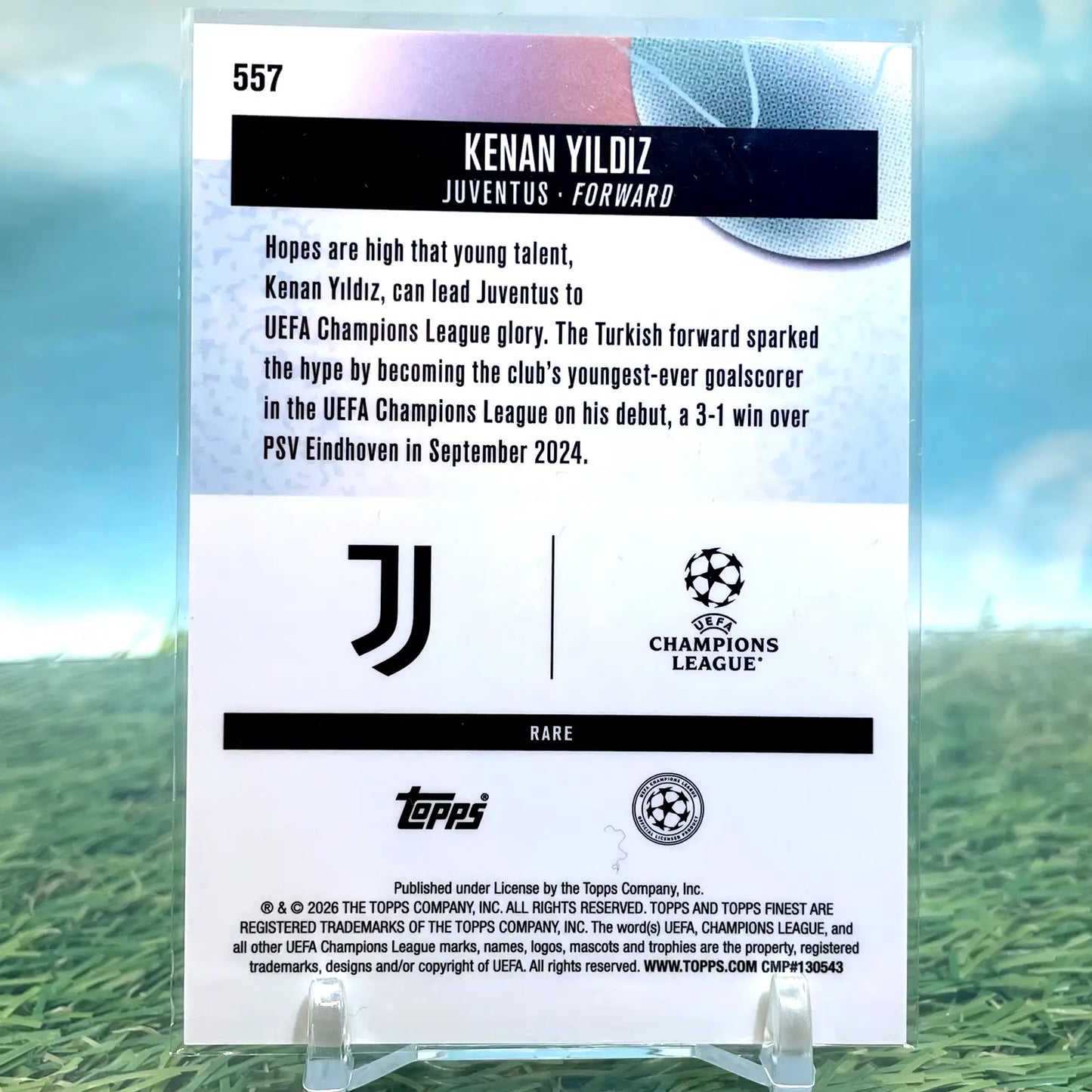 2025-26 Topps Finest UEFA Kenan Yildiz CASE HIT Oil Spill SSP 1:790 Juventus