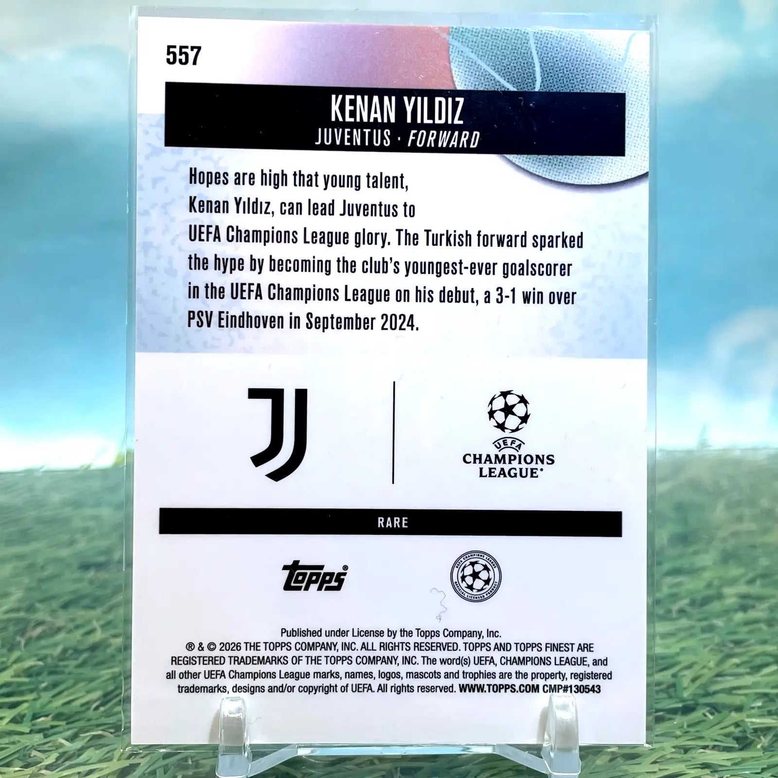 2025-26 Topps Finest UEFA Kenan Yildiz CASE HIT Oil Spill SSP 1:790 Juventus