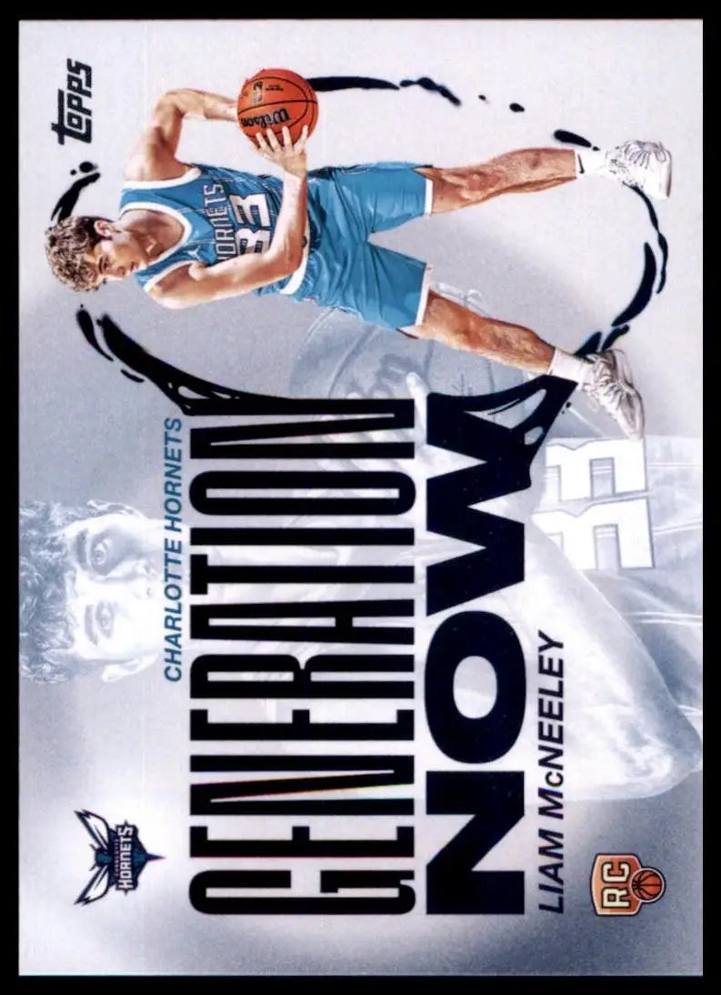 2025-26 Topps Generation Now Liam McNeeley Rookie #GN-29 Charlotte Hornets Card