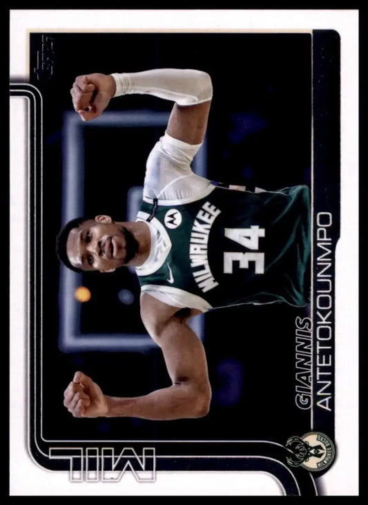 2025-26 Topps Giannis Antetokounmpo #54 Milwaukee Bucks Basketball Card NBA
