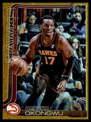 2025-26 Topps Gold Holo Foil #66 Onyeka Okongwu SN #/50 - Basketball Card Single