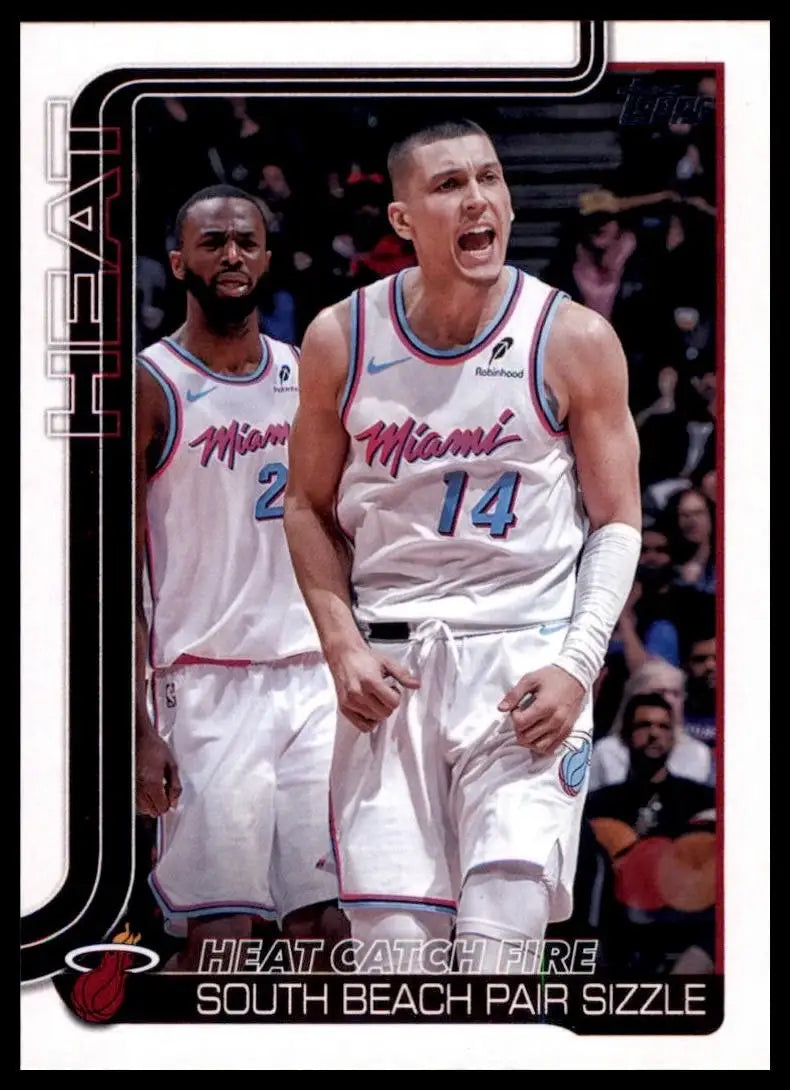 2025-26 Topps Heat Catch Fire #284 Miami Heat Basketball Card NBA Sports - Basketball Card Single