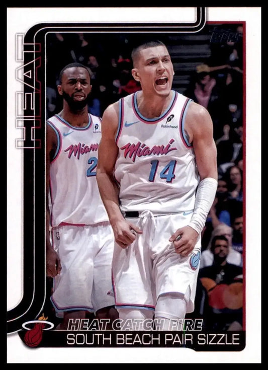 2025-26 Topps Heat Catch Fire #284 Miami Heat Basketball Card NBA Sports