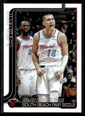2025-26 Topps Heat Catch Fire: South Beach Pair Sizzle #284 Miami Heat - Basketball Card Single